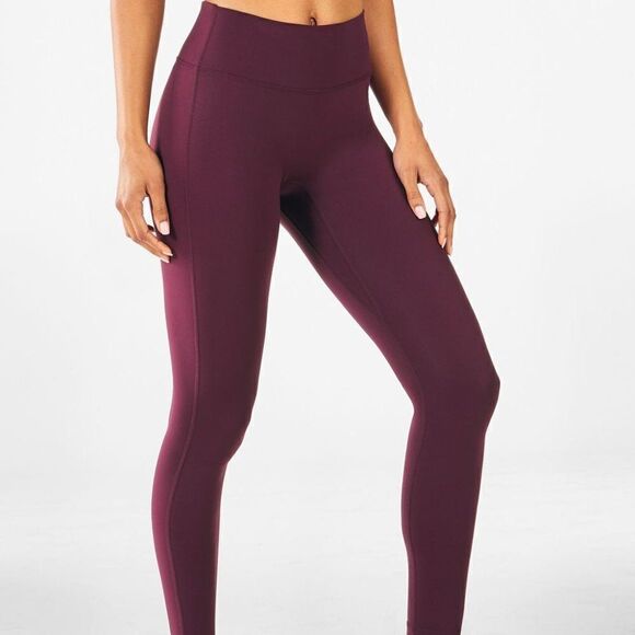 Fabletics Burgundy Trinity High-Waisted Leggings - Picture 1 of 3